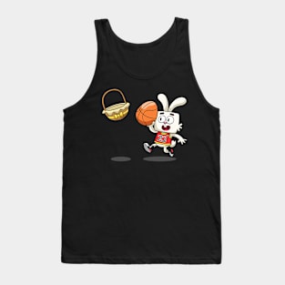 Happy Easter Shirt Kids Boys Bunny Dunk Basketball Easter Tank Top